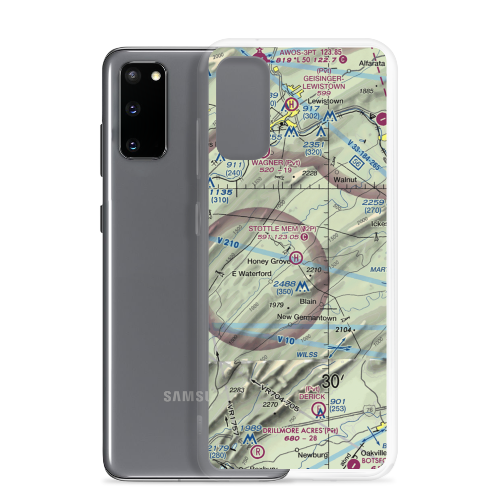 Stottle Memorial Heliport (02P) VFR Sectional Samsung Case Samsung Galaxy S20 model shown