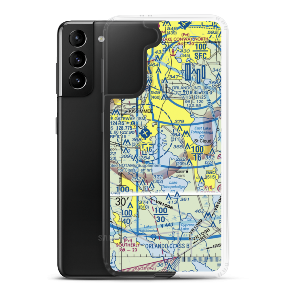 Stout Airport (FD83) VFR Sectional Samsung Case Samsung Galaxy S21 Plus model shown