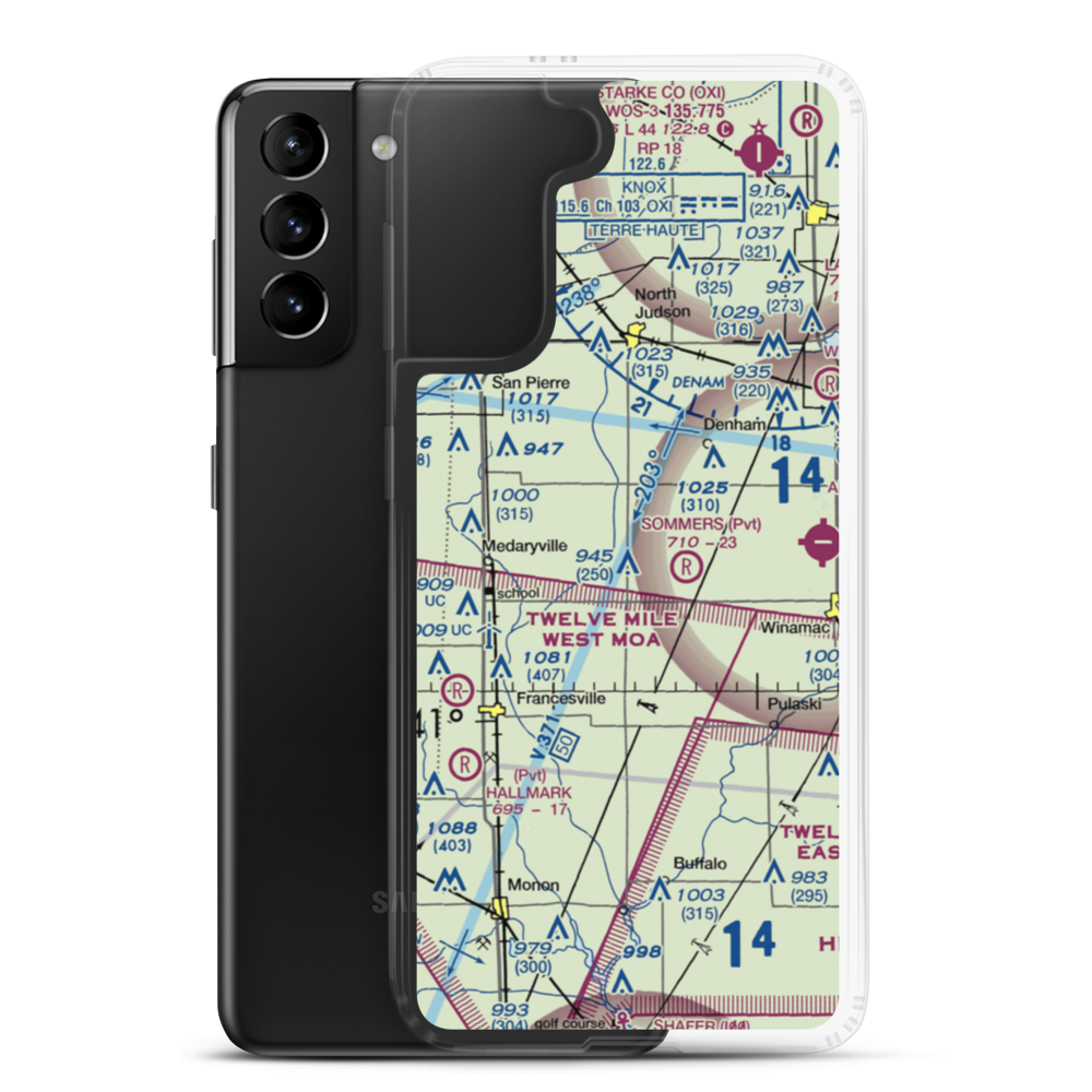 Stout Field (3II5) VFR Sectional Samsung Case Samsung Galaxy S21 Plus model shown