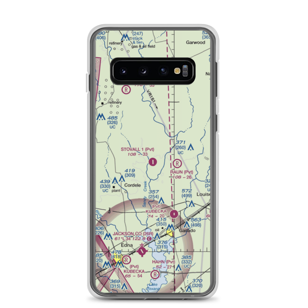 Stovall Ranch Nr 1 Airport (7TE6) VFR Sectional Samsung Case Samsung Galaxy S10 model shown
