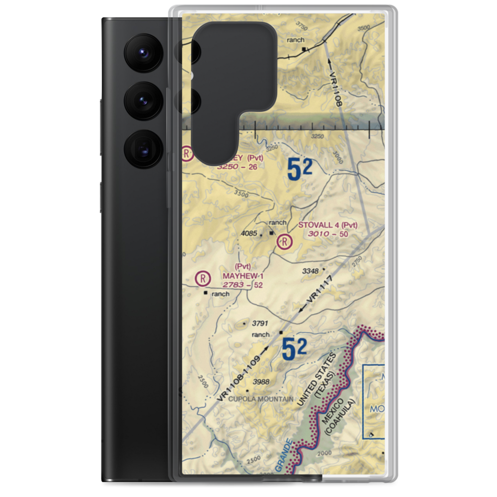 Stovall Ranch Nr 4 Airport (6TX9) VFR Sectional Samsung Case Samsung Galaxy S22 Ultra model shown
