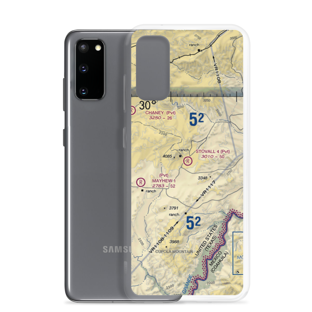 Stovall Ranch Nr 4 Airport (6TX9) VFR Sectional Samsung Case Samsung Galaxy S20 model shown