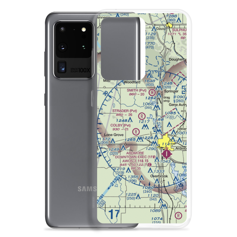 Strader Ranch Airport (OK62) VFR Sectional Samsung Case Samsung Galaxy S20 Ultra model shown