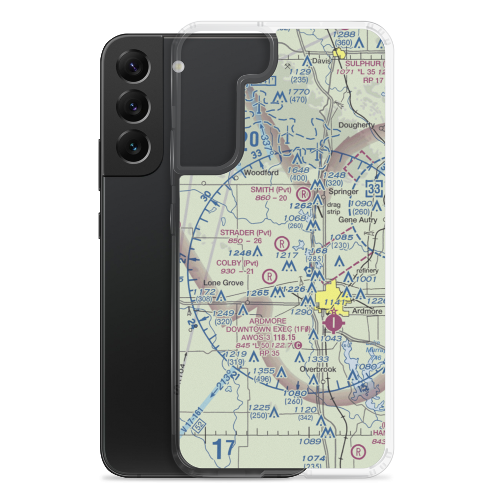 Strader Ranch Airport (OK62) VFR Sectional Samsung Case Samsung Galaxy S22 Plus model shown
