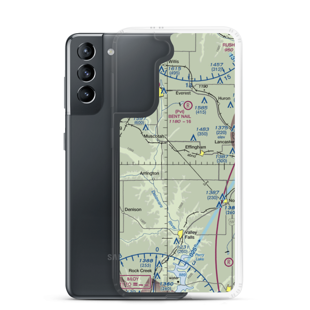 Strafuss Airport (SN43) VFR Sectional Samsung Case Samsung Galaxy S21 model shown