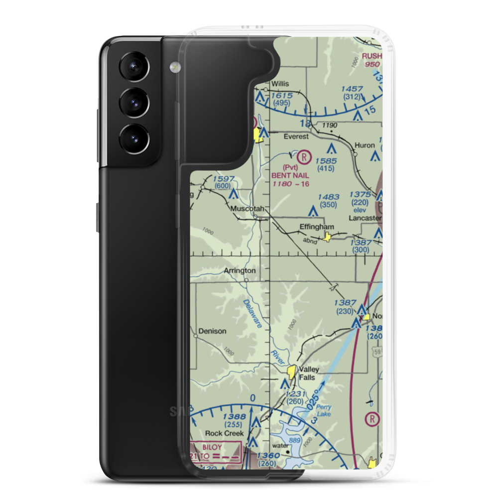 Strafuss Airport (SN43) VFR Sectional Samsung Case Samsung Galaxy S21 Plus model shown