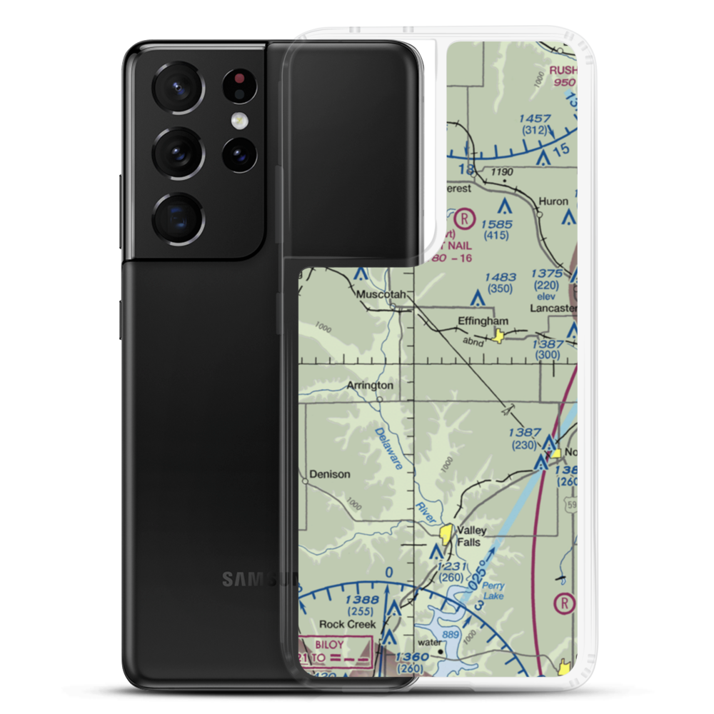 Strafuss Airport (SN43) VFR Sectional Samsung Case Samsung Galaxy S21 Ultra model shown