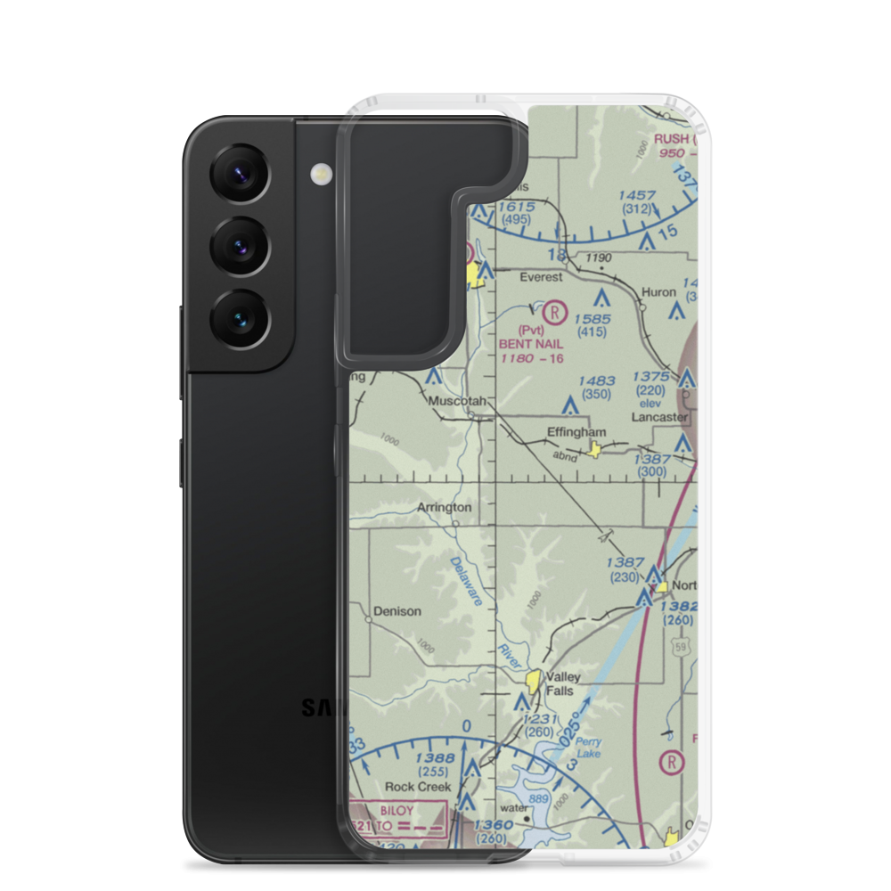 Strafuss Airport (SN43) VFR Sectional Samsung Case Samsung Galaxy S22 model shown