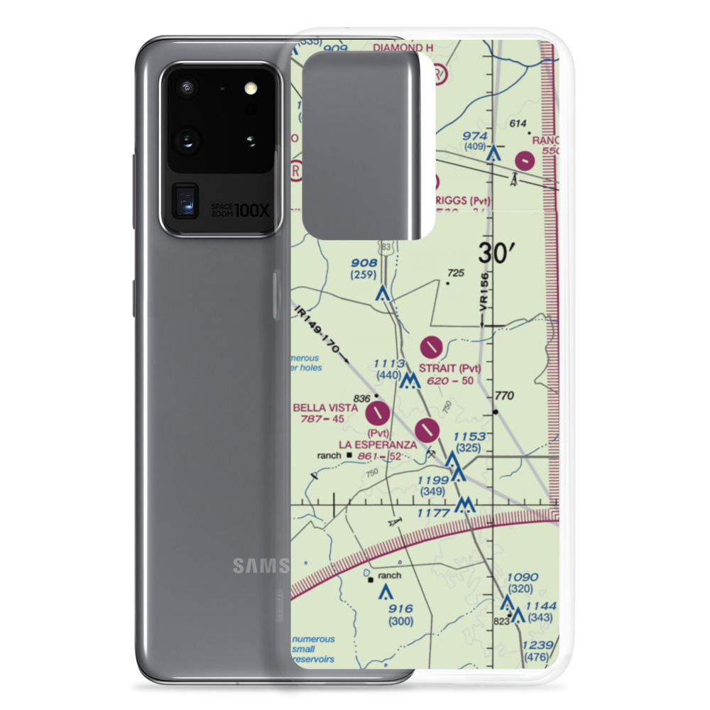 Strait Ranch Airport (8TS9) VFR Sectional Samsung Case Samsung Galaxy S20 Ultra model shown