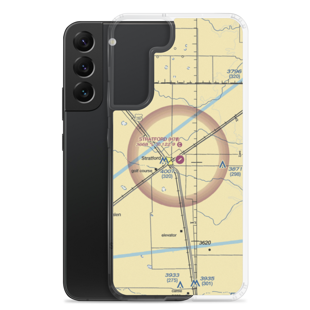 Stratford Field (H70) VFR Sectional Samsung Case Samsung Galaxy S22 Plus model shown