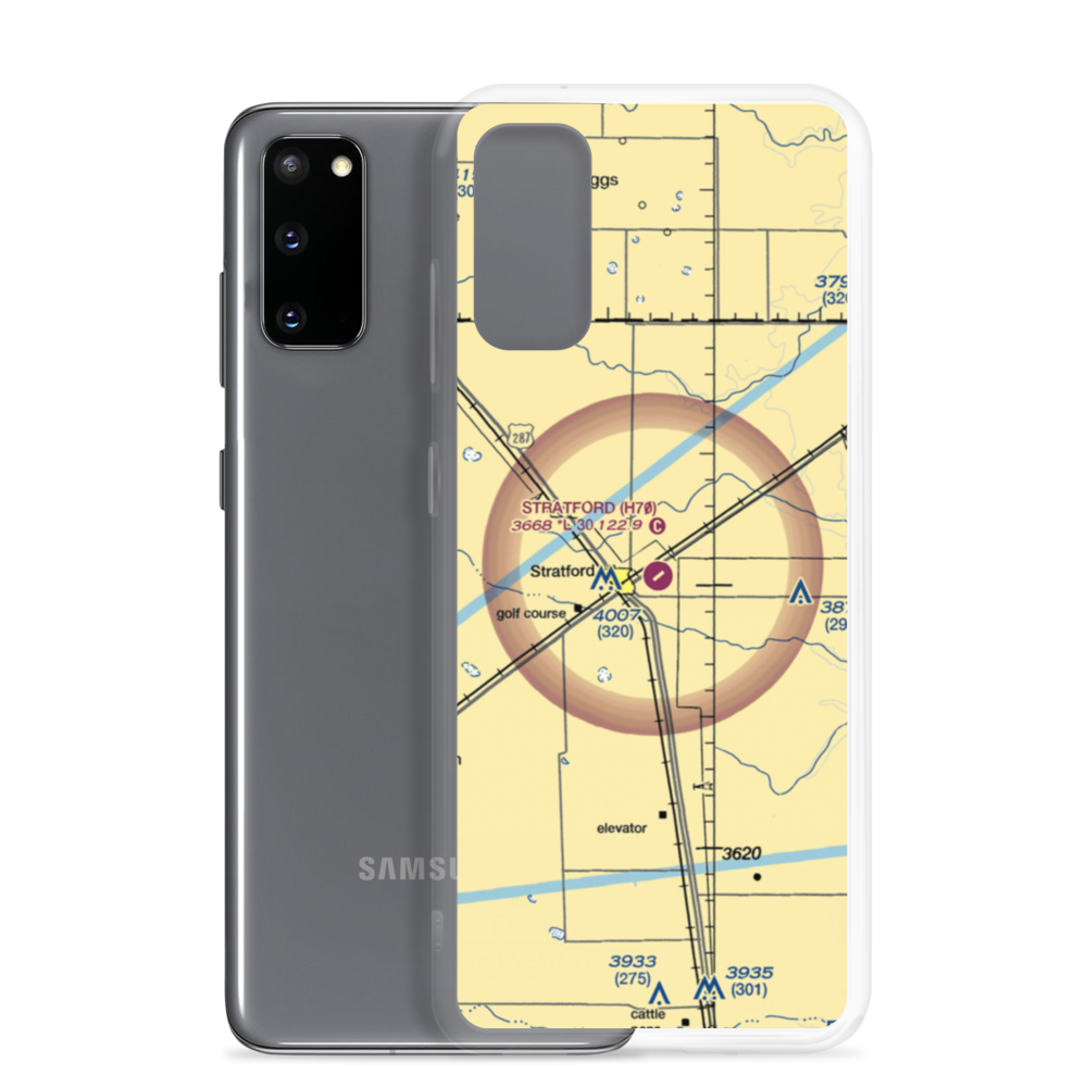Stratford Field (H70) VFR Sectional Samsung Case Samsung Galaxy S20 model shown