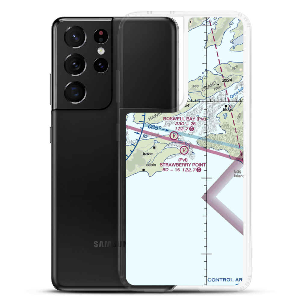 Strawberry Point Airport (AK30) VFR Sectional Samsung Case Samsung Galaxy S21 Ultra model shown