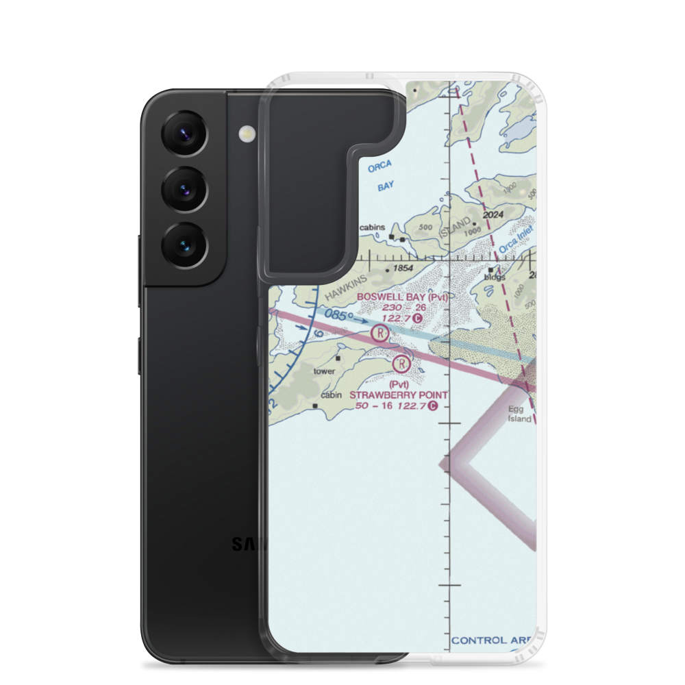 Strawberry Point Airport (AK30) VFR Sectional Samsung Case Samsung Galaxy S22 model shown