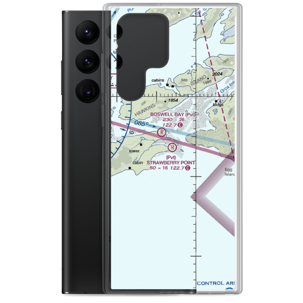 Strawberry Point Airport (AK30) VFR Sectional Samsung Case Samsung Galaxy S22 Ultra model shown