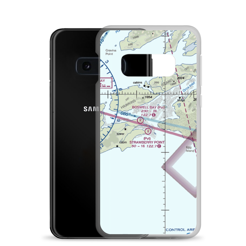 Strawberry Point Airport (AK30) VFR Sectional Samsung Case Samsung Galaxy S10e model shown
