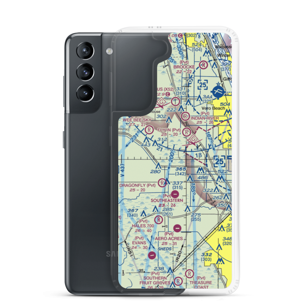 Strazzulla Groves Airport (FL23) VFR Sectional Samsung Case Samsung Galaxy S21 model shown