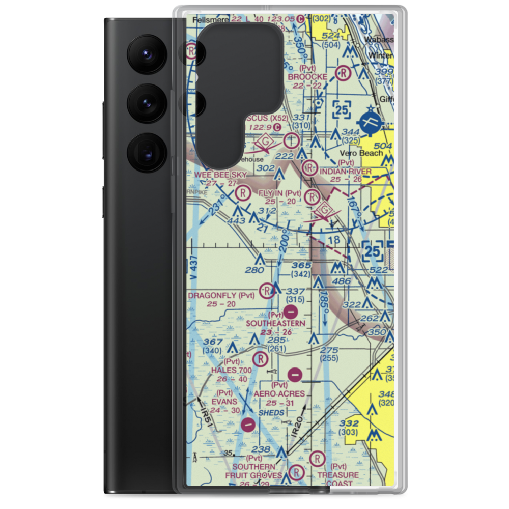 Strazzulla Groves Airport (FL23) VFR Sectional Samsung Case Samsung Galaxy S22 Ultra model shown