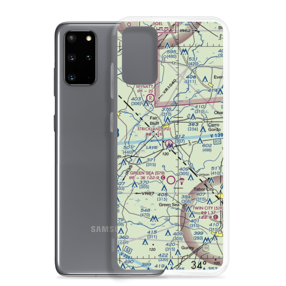 Strickland Field (89NC) VFR Sectional Samsung Case Samsung Galaxy S20 Plus model shown