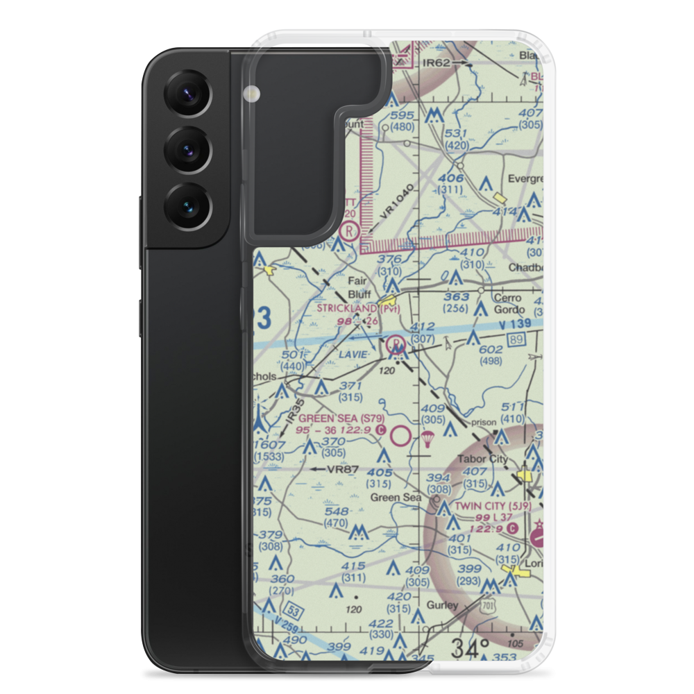 Strickland Field (89NC) VFR Sectional Samsung Case Samsung Galaxy S22 Plus model shown