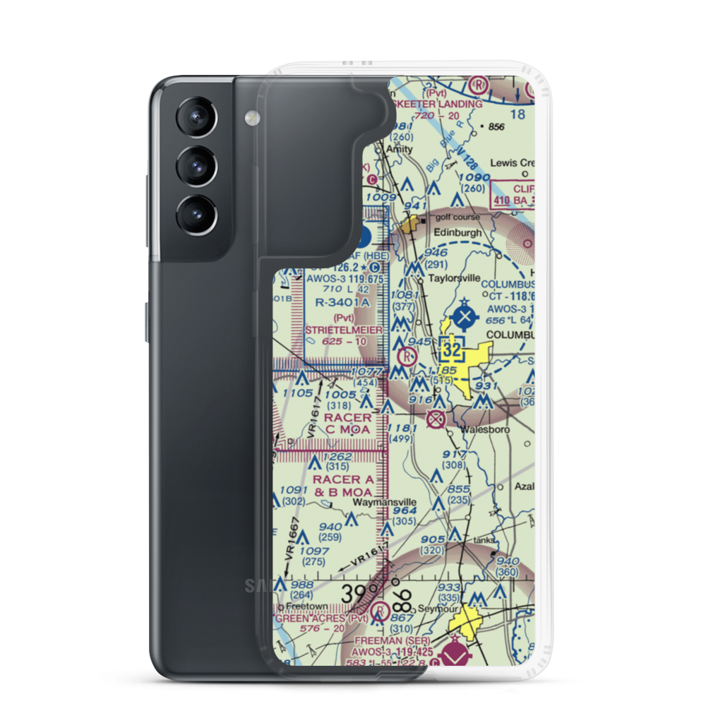 Strietelmeier Flying Field (91IN) VFR Sectional Samsung Case Samsung Galaxy S21 model shown
