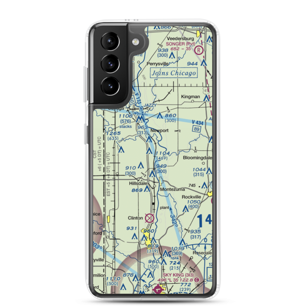 Strip Airport (II59) VFR Sectional Samsung Case Samsung Galaxy S21 Plus model shown