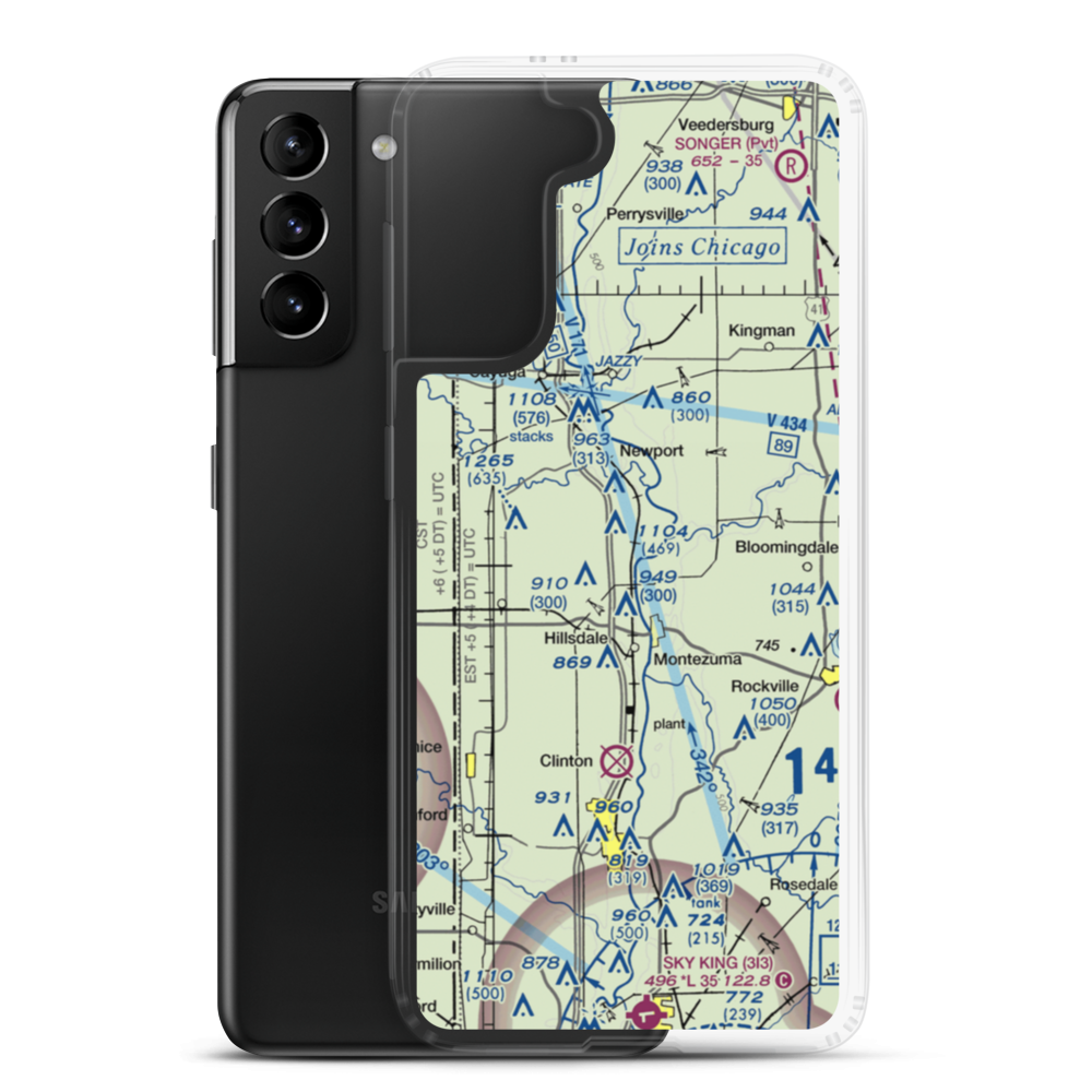 Strip Airport (II59) VFR Sectional Samsung Case Samsung Galaxy S21 Plus model shown