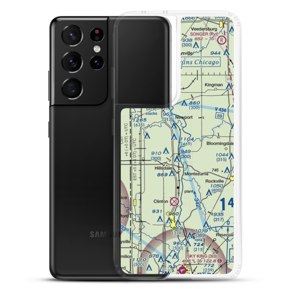 Strip Airport (II59) VFR Sectional Samsung Case Samsung Galaxy S21 Ultra model shown