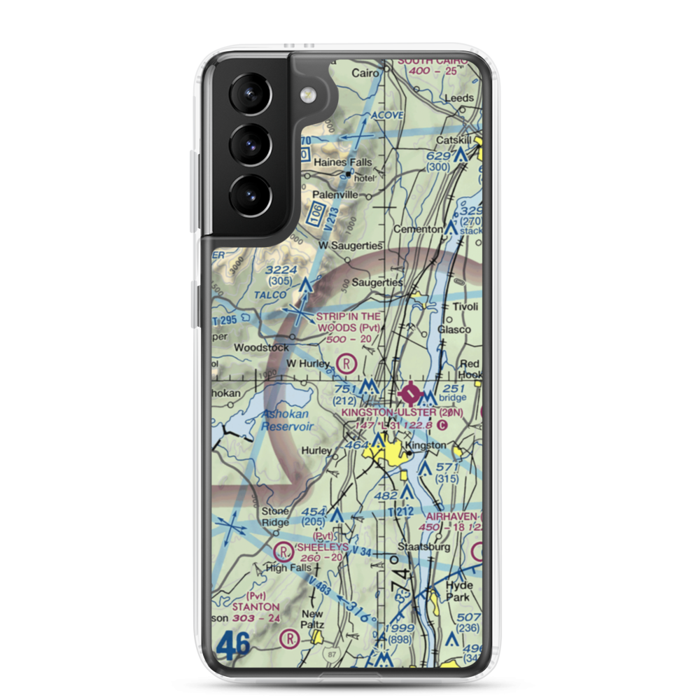 Strip in the Woods Airport (18NY) VFR Sectional Samsung Case Samsung Galaxy S21 Plus model shown
