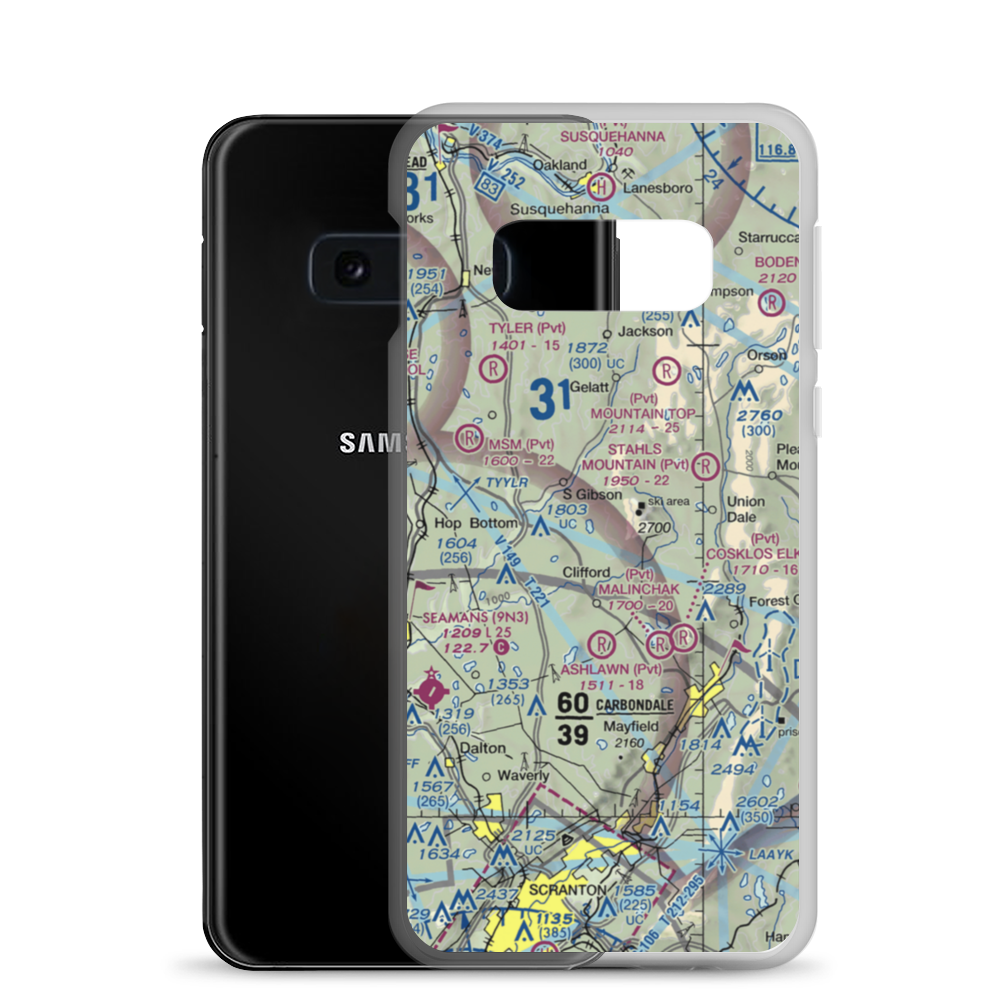 Strizki Ultralightport (PA19) VFR Sectional Samsung Case Samsung Galaxy S10e model shown