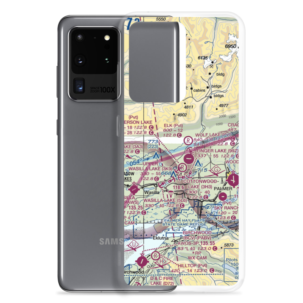 Stro's Airport (AK54) VFR Sectional Samsung Case Samsung Galaxy S20 Ultra model shown