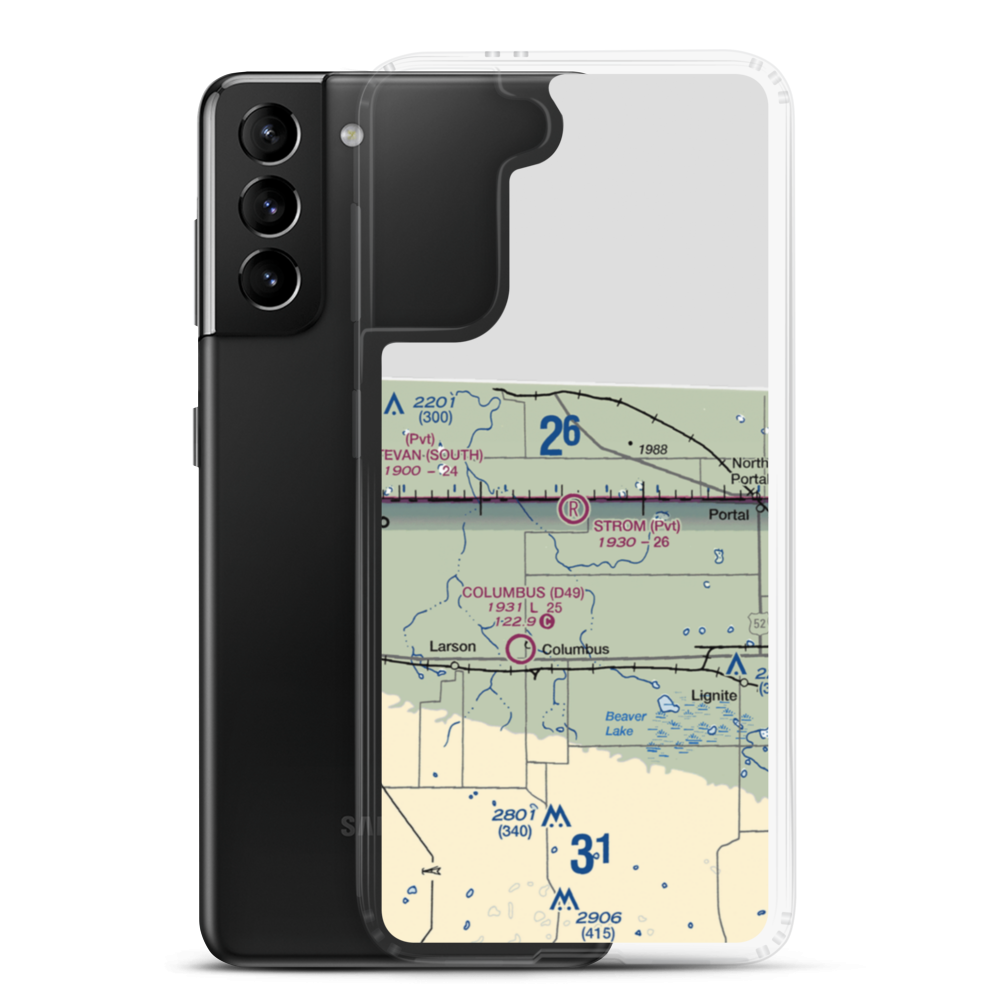 Strom Private Airport (6NA0) VFR Sectional Samsung Case Samsung Galaxy S21 Plus model shown