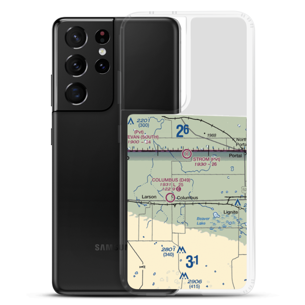 Strom Private Airport (6NA0) VFR Sectional Samsung Case Samsung Galaxy S21 Ultra model shown