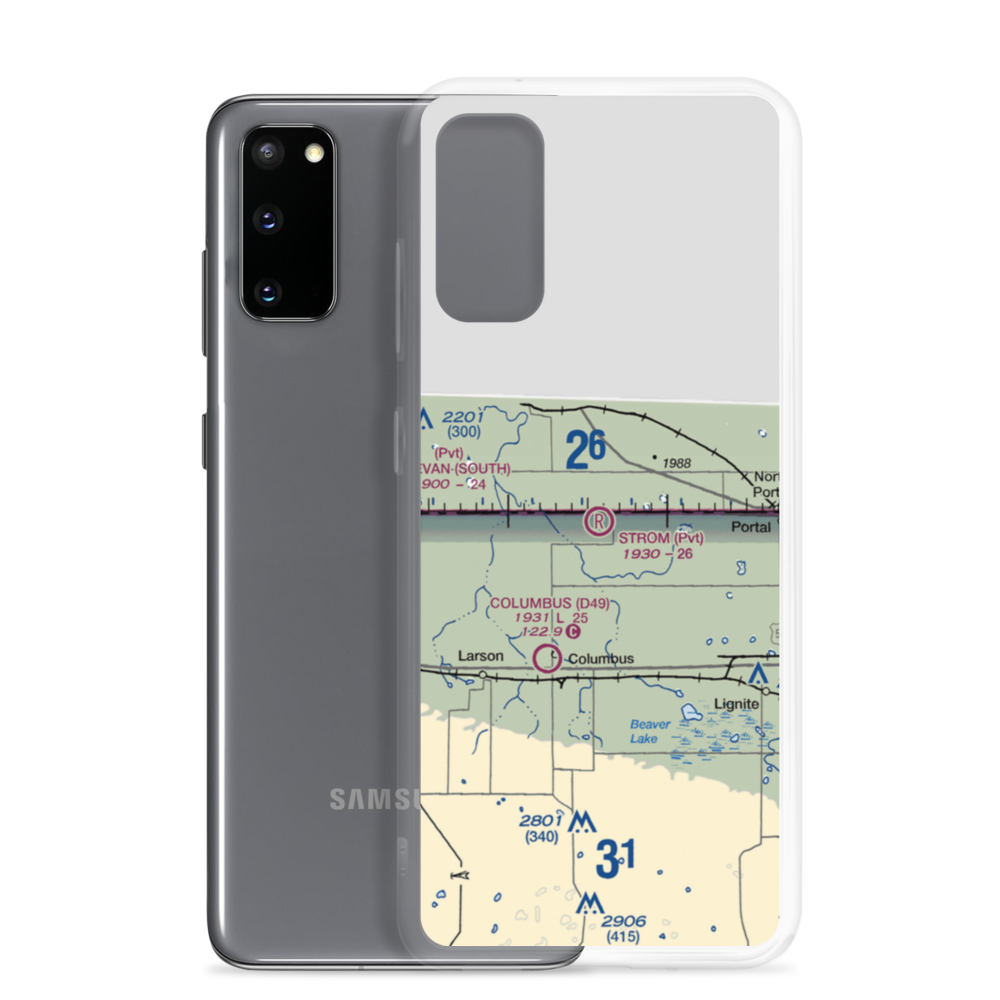 Strom Private Airport (6NA0) VFR Sectional Samsung Case Samsung Galaxy S20 model shown