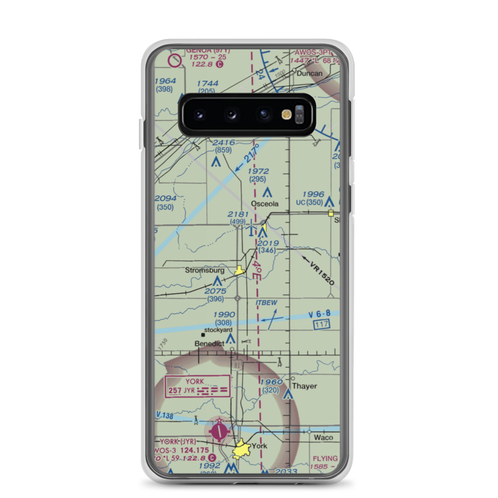 Stromsburg Municipal Airport (23NE) VFR Sectional Samsung Case Samsung Galaxy S10 model shown