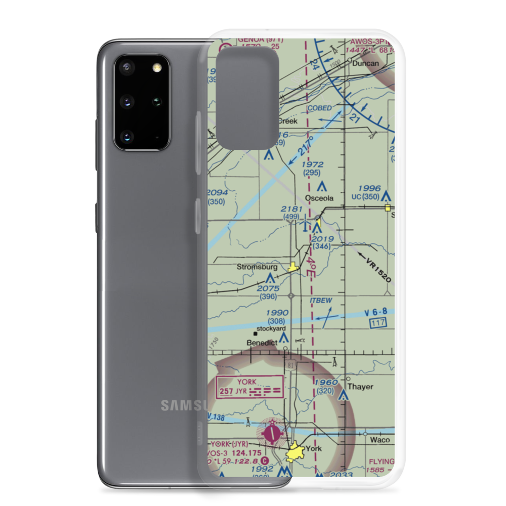 Stromsburg Municipal Airport (23NE) VFR Sectional Samsung Case Samsung Galaxy S20 Plus model shown