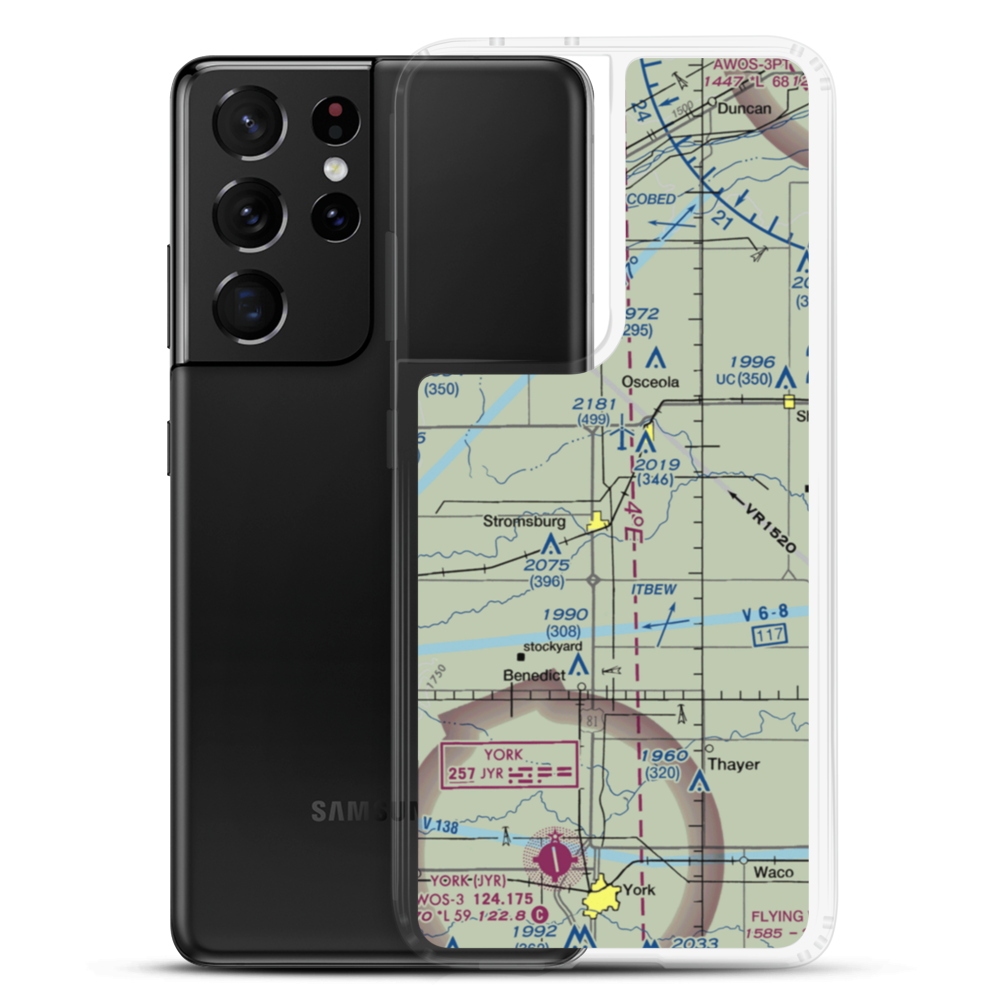 Stromsburg Municipal Airport (23NE) VFR Sectional Samsung Case Samsung Galaxy S21 Ultra model shown
