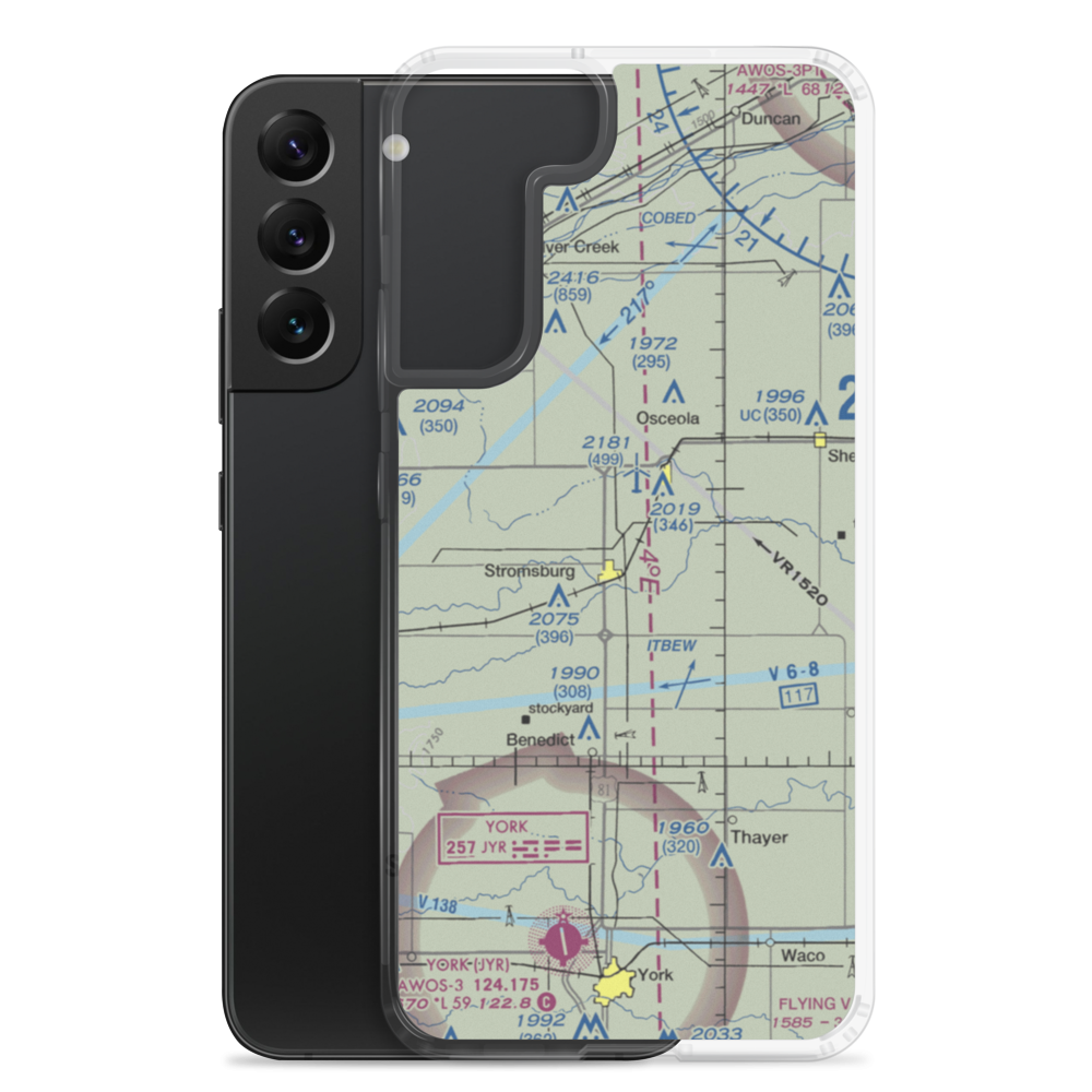 Stromsburg Municipal Airport (23NE) VFR Sectional Samsung Case Samsung Galaxy S22 Plus model shown