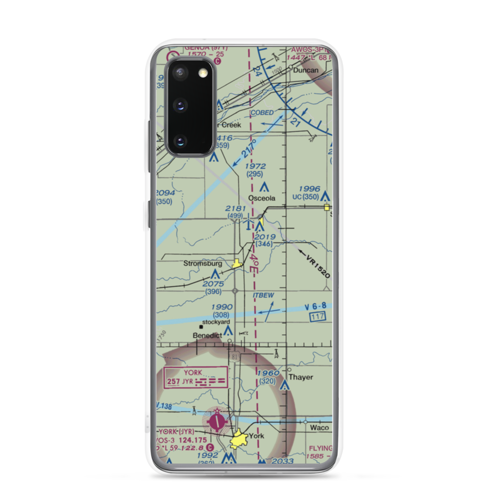 Stromsburg Municipal Airport (23NE) VFR Sectional Samsung Case Samsung Galaxy S20 model shown