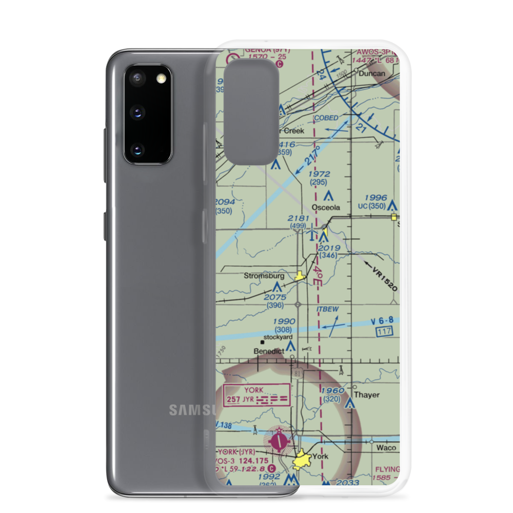 Stromsburg Municipal Airport (23NE) VFR Sectional Samsung Case Samsung Galaxy S20 model shown