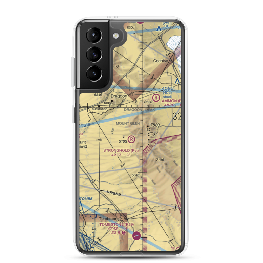 Stronghold Airport (09AZ) VFR Sectional Samsung Case Samsung Galaxy S21 Plus model shown