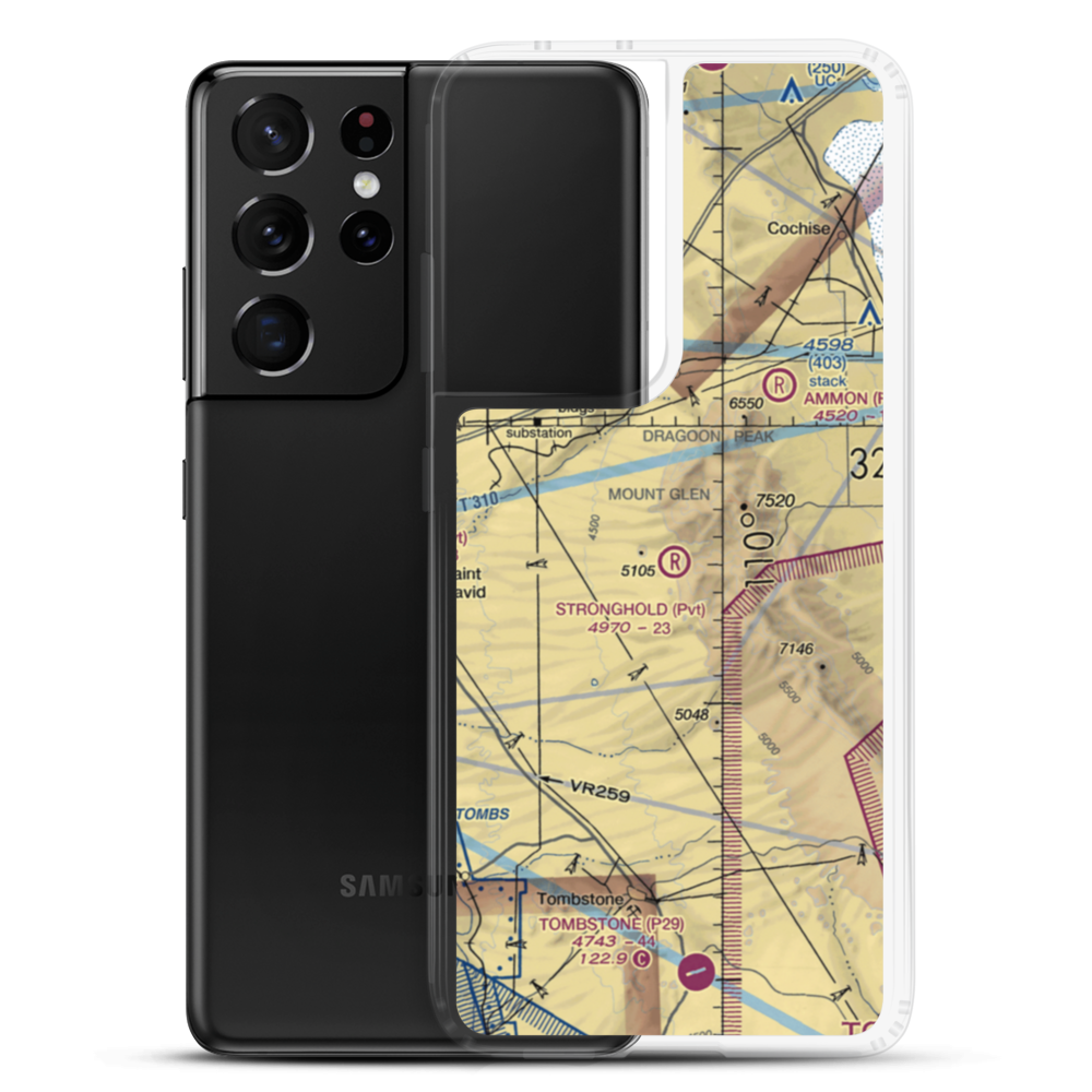 Stronghold Airport (09AZ) VFR Sectional Samsung Case Samsung Galaxy S21 Ultra model shown