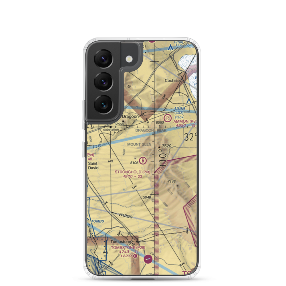 Stronghold Airport (09AZ) VFR Sectional Samsung Case Samsung Galaxy S22 model shown