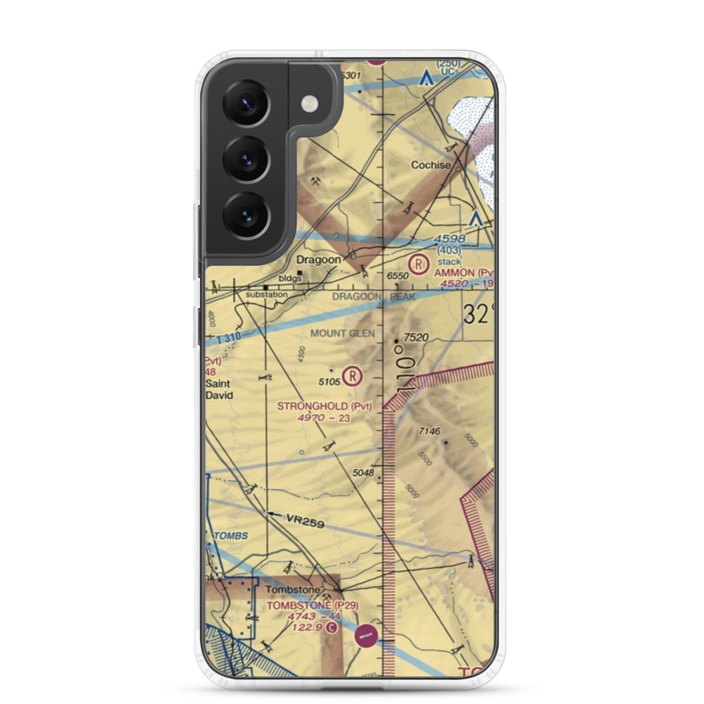 Stronghold Airport (09AZ) VFR Sectional Samsung Case Samsung Galaxy S22 Plus model shown