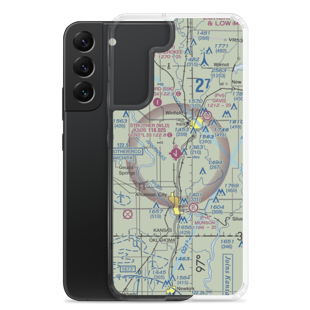 Strother Field (WLD) VFR Sectional Samsung Case Samsung Galaxy S22 Plus model shown
