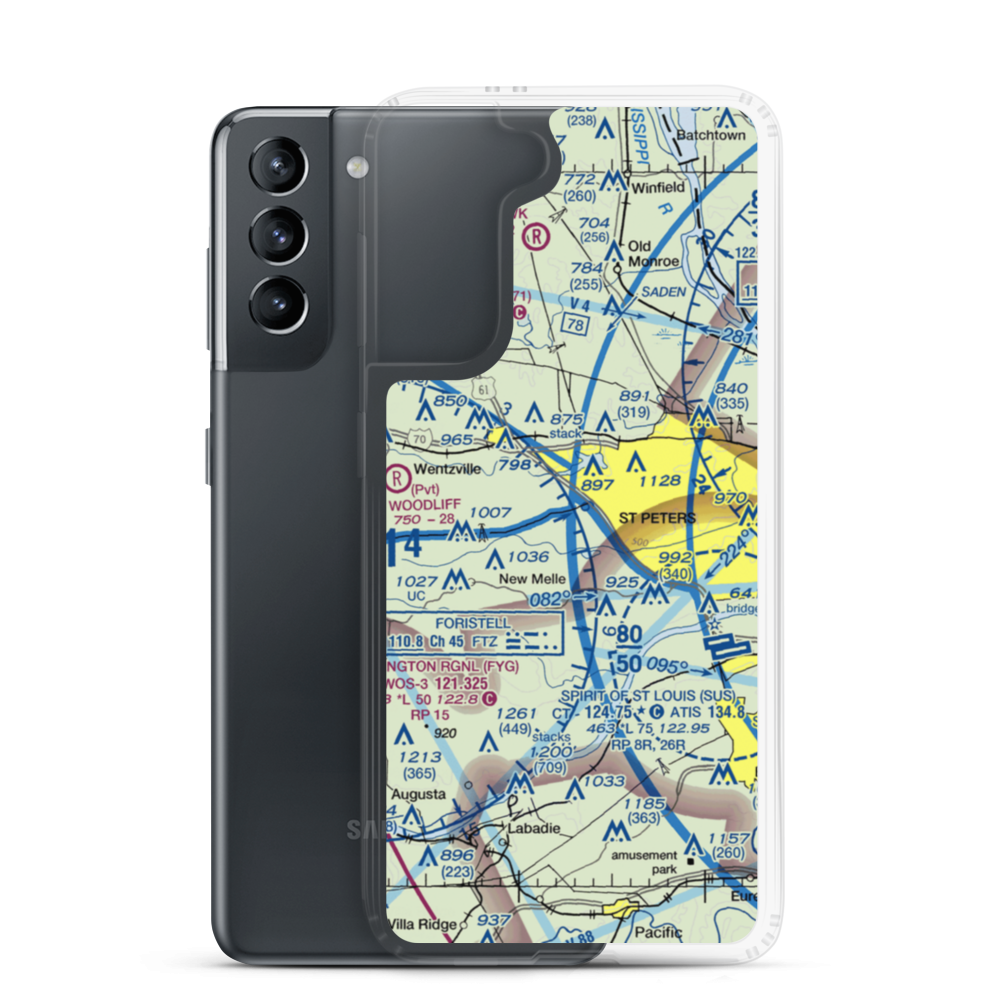 Strutman Field (MU42) VFR Sectional Samsung Case Samsung Galaxy S21 model shown