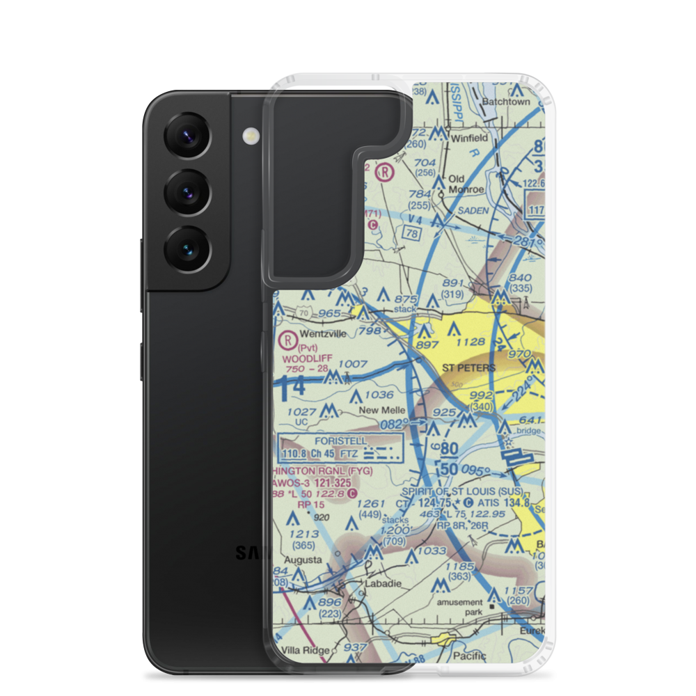 Strutman Field (MU42) VFR Sectional Samsung Case Samsung Galaxy S22 model shown