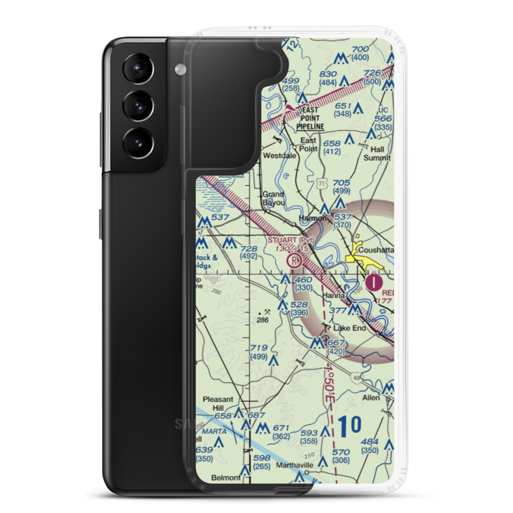 Stuart Airstrip (LA51) VFR Sectional Samsung Case Samsung Galaxy S21 Plus model shown