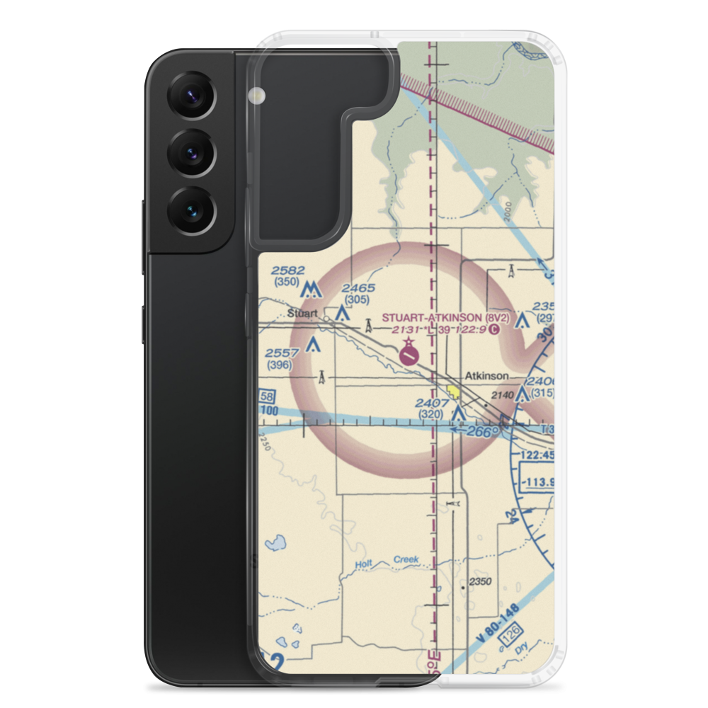 Stuart Atkinson Municipal Airport (8V2) VFR Sectional Samsung Case Samsung Galaxy S22 Plus model shown