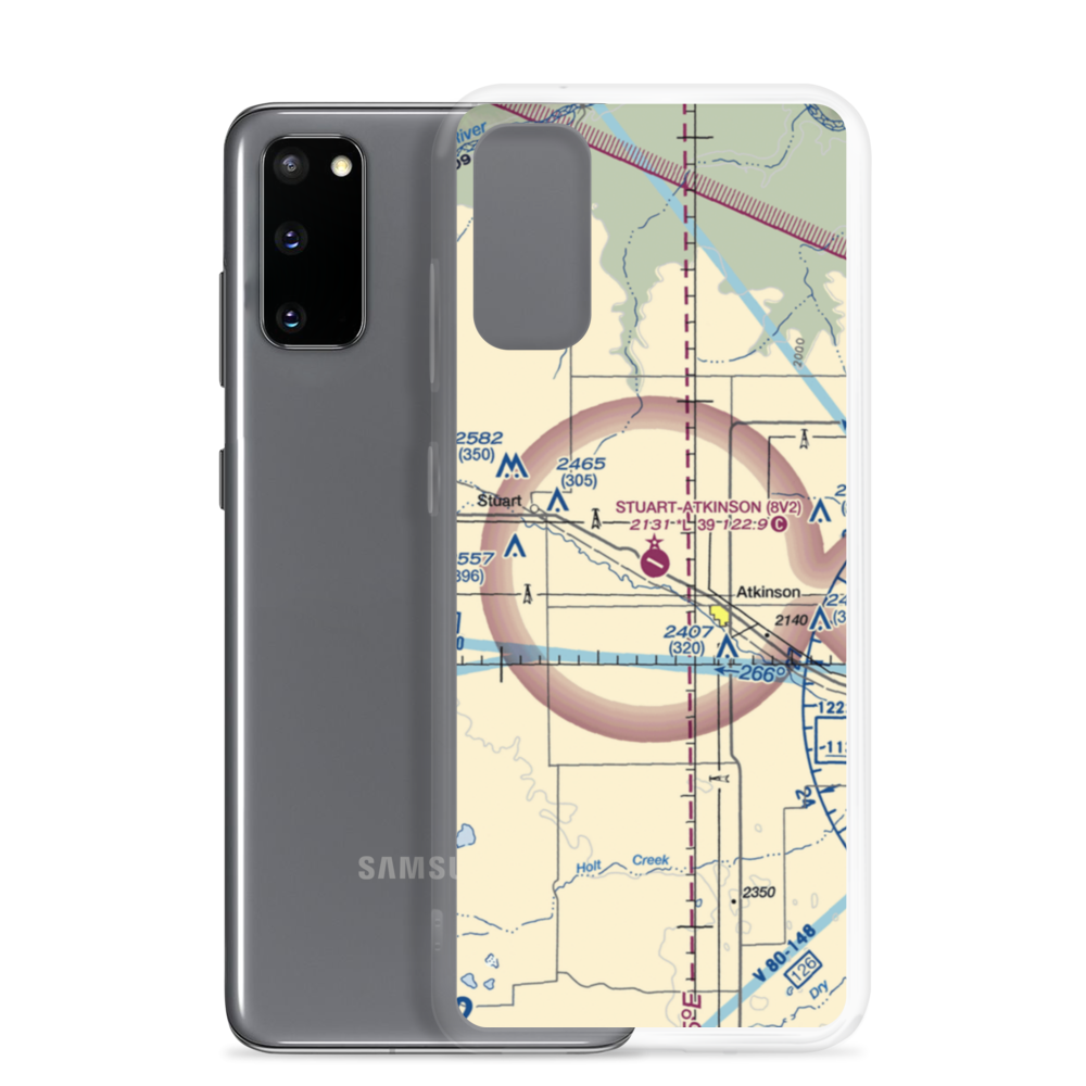Stuart Atkinson Municipal Airport (8V2) VFR Sectional Samsung Case Samsung Galaxy S20 model shown