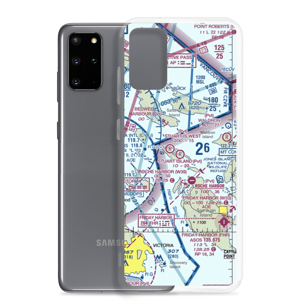 Stuart Island Airpark (7WA5) VFR Sectional Samsung Case Samsung Galaxy S20 Plus model shown